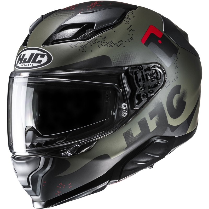 Kask motocyklowy integralny HJC F71 Faco MC1SF khaki-czarny