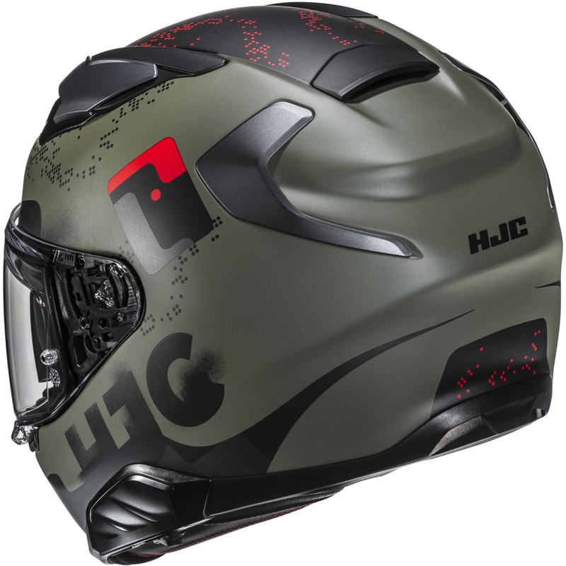 Kask motocyklowy integralny HJC F71 Faco MC1SF khaki-czarny