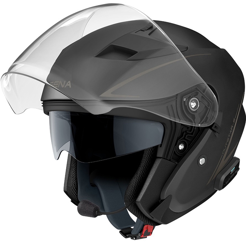 Kask motocyklowy otwarty SENA Outstar S czarny mat