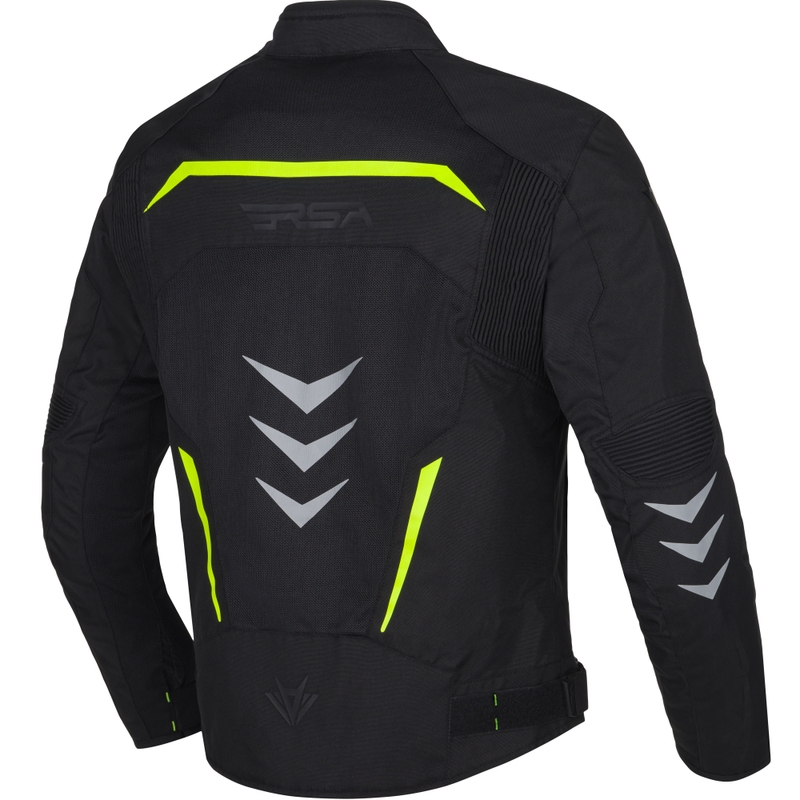 Kurtka motocyklowa RSA Runway czarno-fluo-żółta