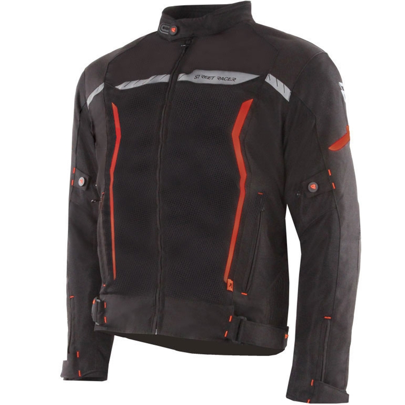 Kurtka motocyklowa Street Racer Flex Air czarno-czerwona