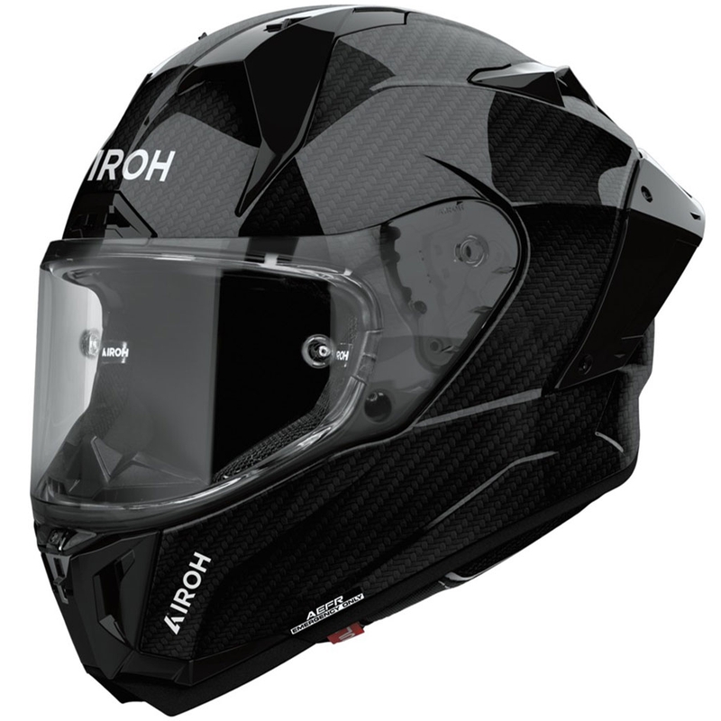Kask motocyklowy integralny Airoh GP800 Carbon, błyszczący czarny