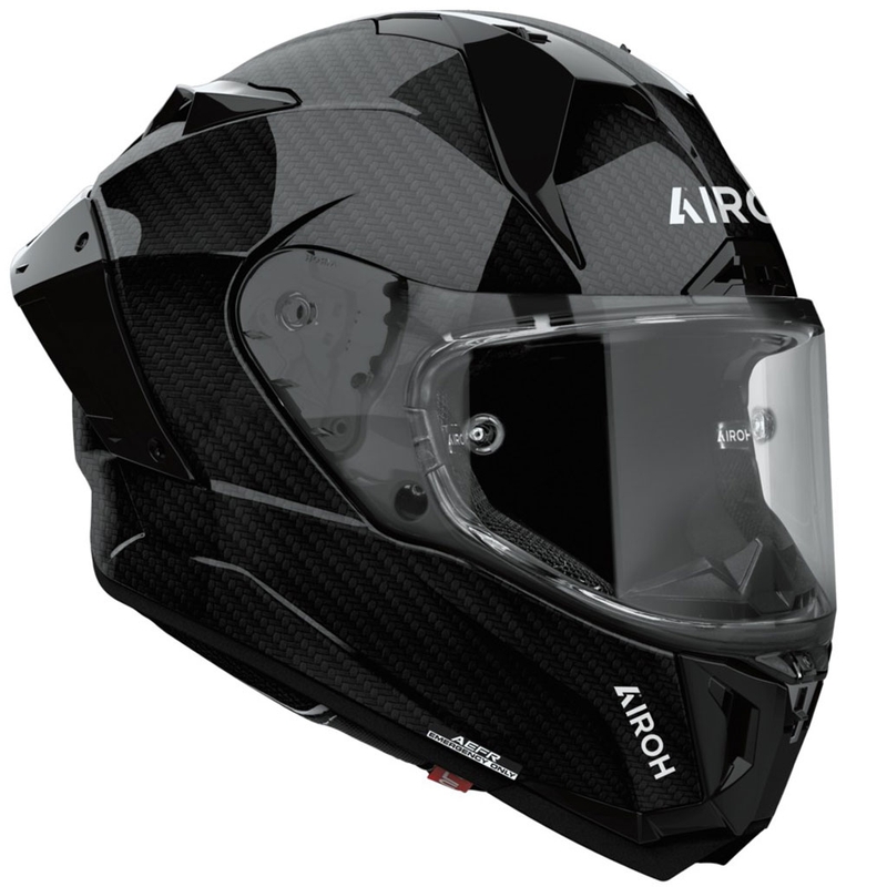 Kask motocyklowy integralny Airoh GP800 Carbon, błyszczący czarny