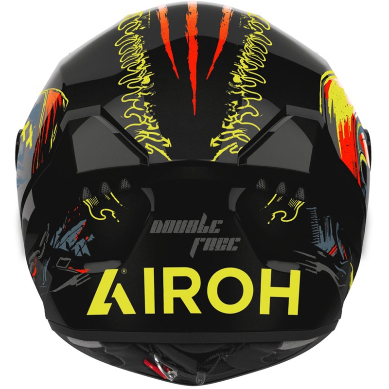 Kask motocyklowy integralny Airoh CONNOR Double Face, błyszczący, czarno-żółty