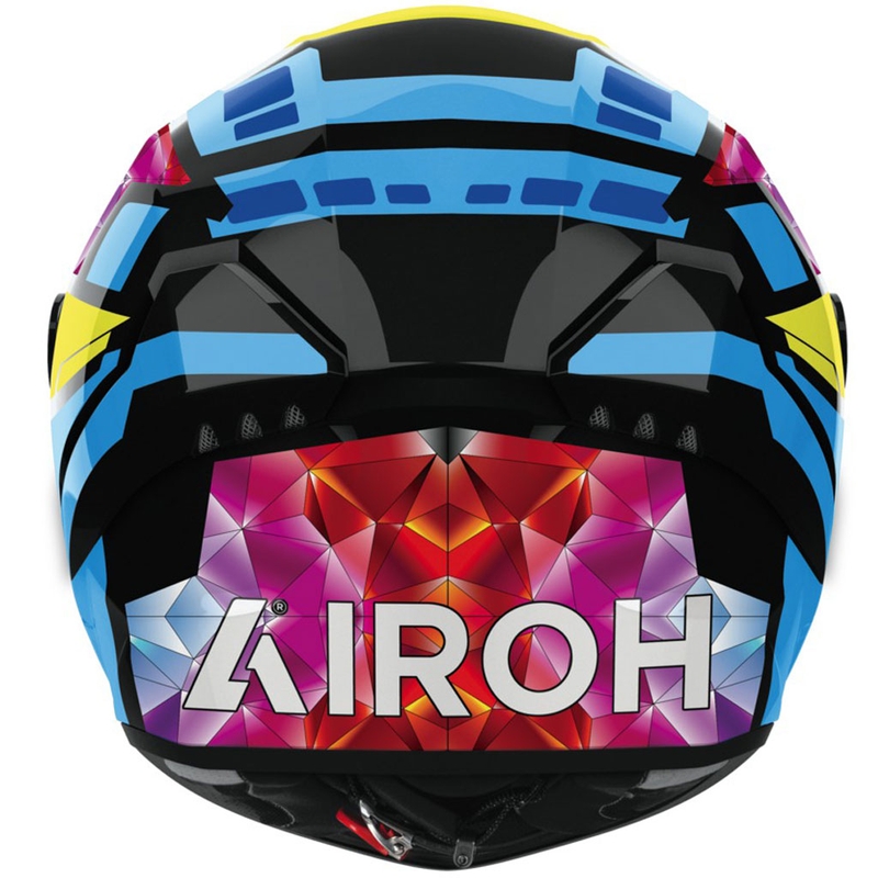 Kask motocyklowy integralny Airoh CONNOR Stellar błyszczący żółto-niebiesko-różowo-czarny