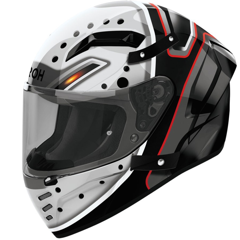 Kask motocyklowy integralny Airoh CONNOR Masker, połyskujący, szaro-czarny