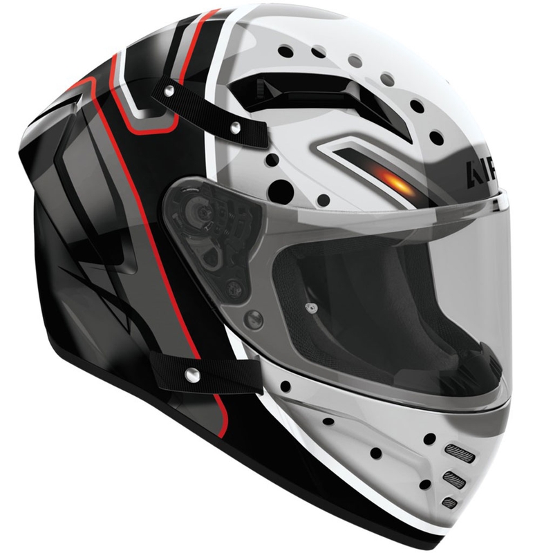 Kask motocyklowy integralny Airoh CONNOR Masker, połyskujący, szaro-czarny