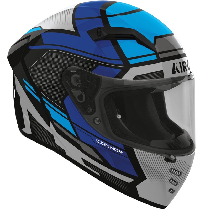 Kask motocyklowy integralny Airoh CONNOR Ego, błyszczący niebieski