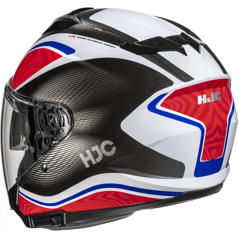 Kask motocyklowy otwarty HJC i31 Depe MC21 czarno-biało-czerwono-niebieski