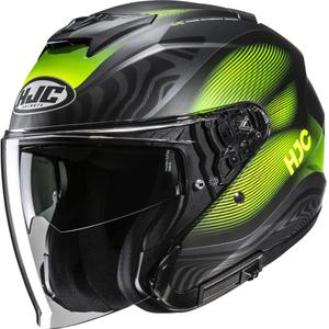 Kask motocyklowy otwarty HJC i31 Depe MC3HSF czarno-fluo żółty