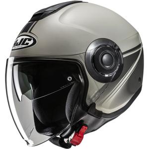 Kask motocyklowy otwarty HJC i40N Vision MC5SF szaro-czarny
