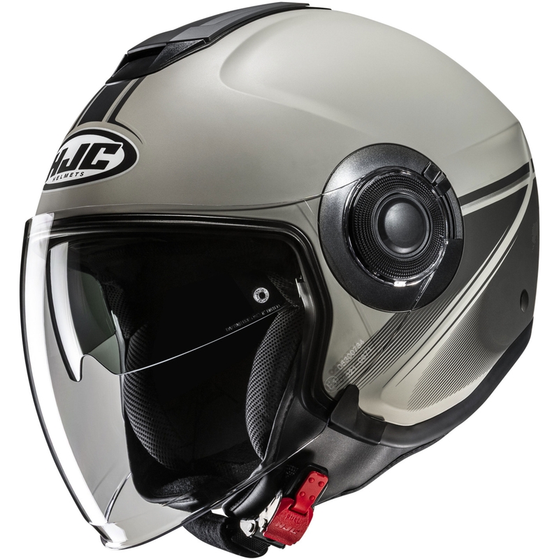 Kask motocyklowy otwarty HJC i40N Vision MC5SF szaro-czarny