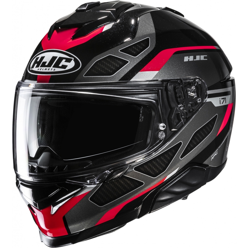 Kask motocyklowy integralny HJC i71 Zest MC1 czarno-czerwony