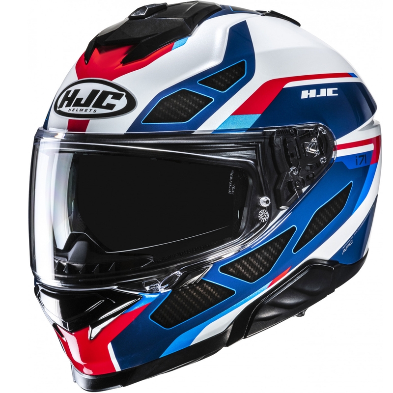 Kask motocyklowy integralny HJC i71 Zest MC21 niebiesko-biało-czerwony