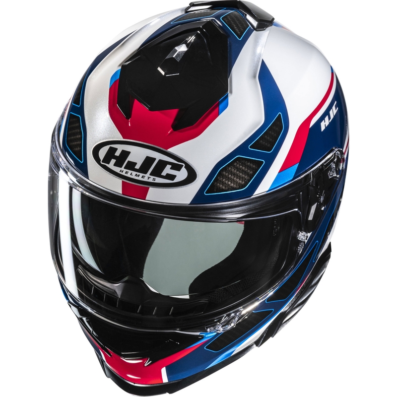 Kask motocyklowy integralny HJC i71 Zest MC21 niebiesko-biało-czerwony