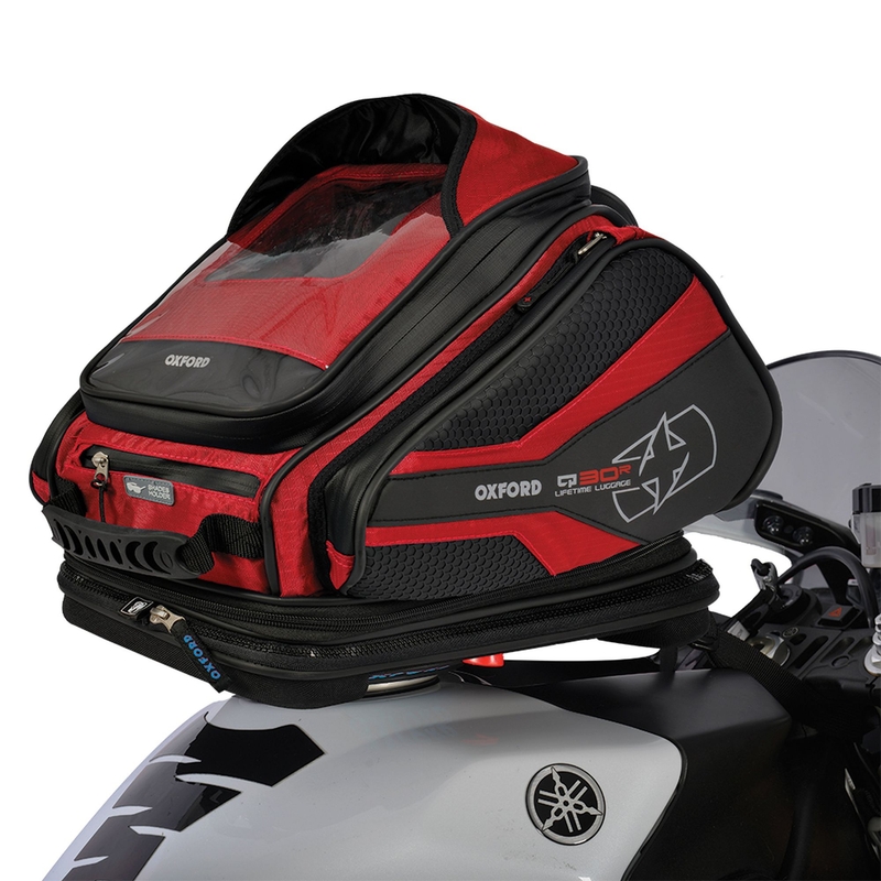 Tankbag na motocykl Oxford Q30R QR czarno-czerwony