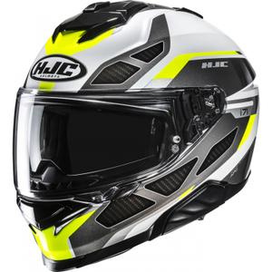 Kask motocyklowy integralny HJC i71 Zest MC3H czarno-biało-fluo-żółty