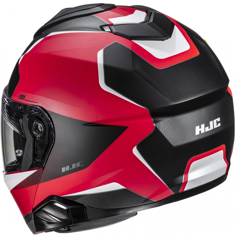 Kask motocyklowy typu flip-up HJC i91 Felio MC1SF czarno-czerwono-biały