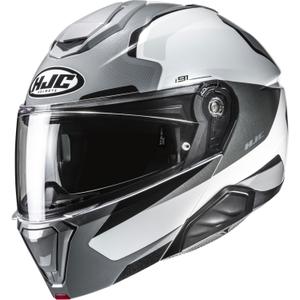 Kask motocyklowy typu flip-up HJC i91 Felio MC5 szaro-biały
