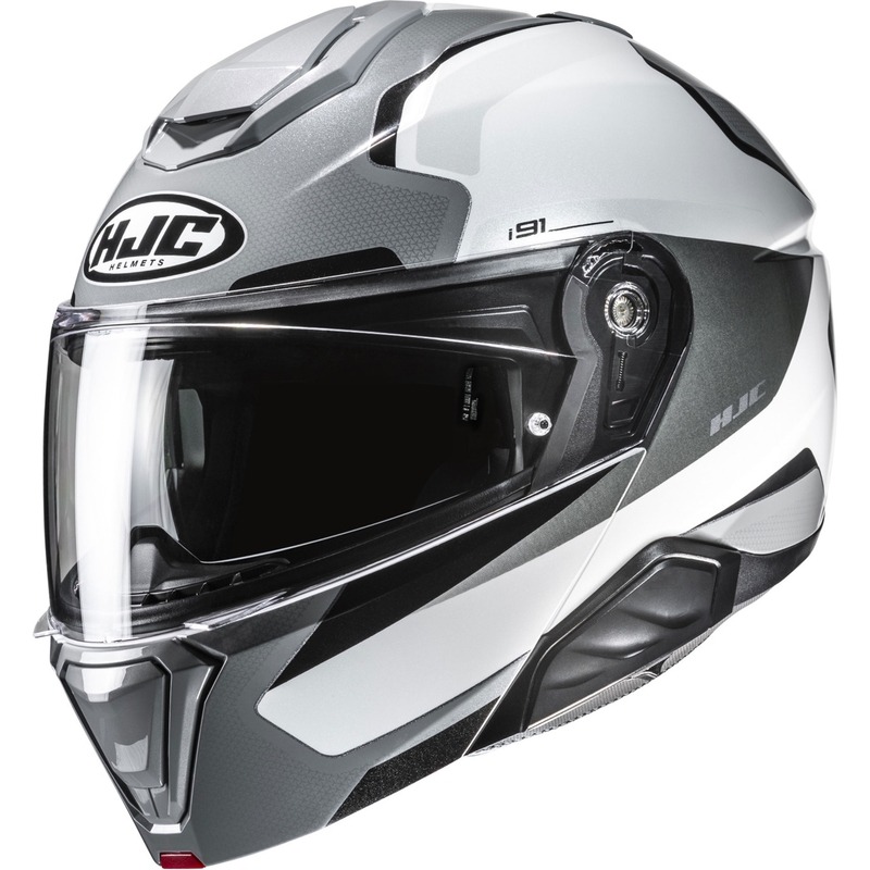 Kask motocyklowy typu flip-up HJC i91 Felio MC5 szaro-biały