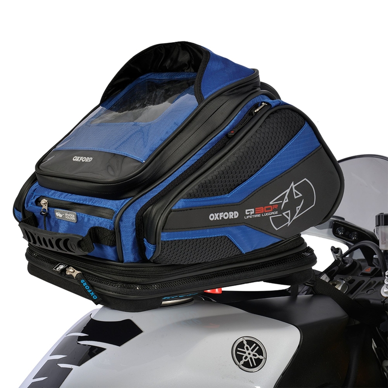 Tankbag na motocykl Oxford Q30R QR czarno-niebieski