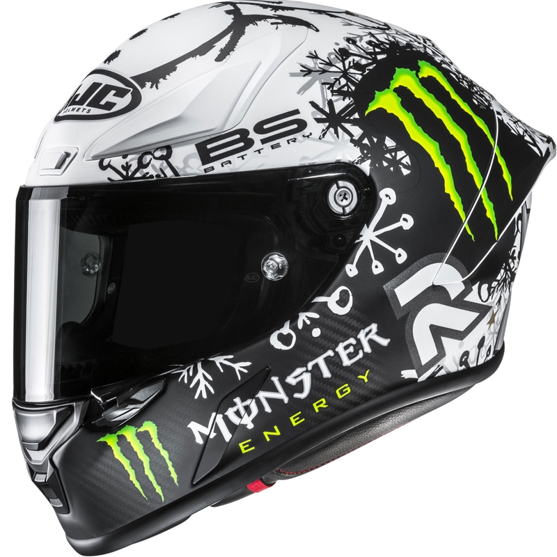 Kask motocyklowy integralny HJC RPHA 1 V2 CARBON Snow Diablo MC10SF czarno-biały
