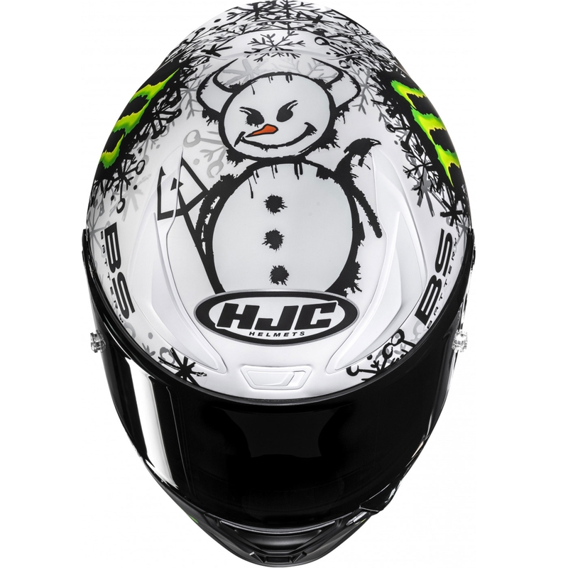 Kask motocyklowy integralny HJC RPHA 1 V2 CARBON Snow Diablo MC10SF czarno-biały