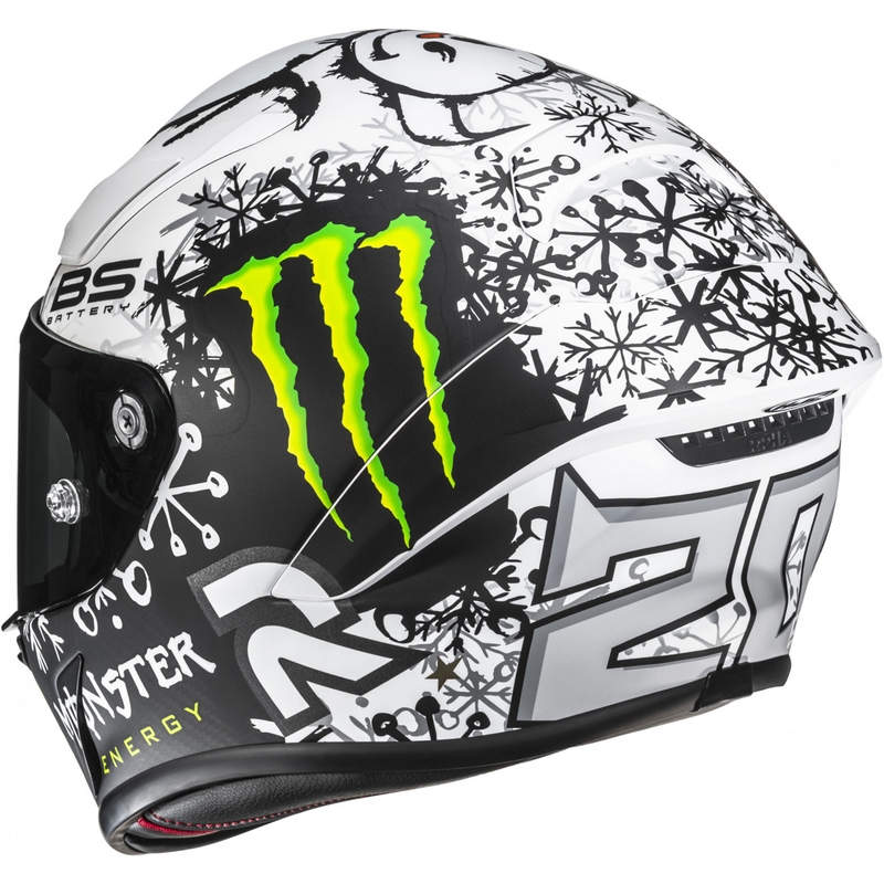 Kask motocyklowy integralny HJC RPHA 1 V2 CARBON Snow Diablo MC10SF czarno-biały