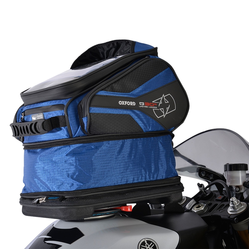 Tankbag na motocykl Oxford Q30R QR czarno-niebieski