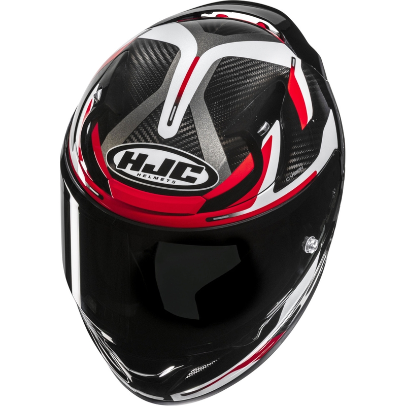Kask motocyklowy integralny HJC RPHA 12 CARBON Xentra MC1 czarno-biało-czerwony