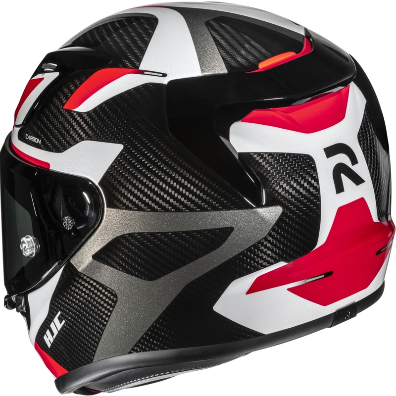 Kask motocyklowy integralny HJC RPHA 12 CARBON Xentra MC1 czarno-biało-czerwony