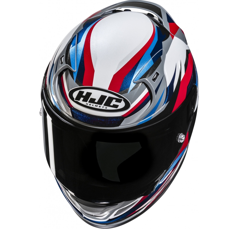 Kask motocyklowy integralny HJC RPHA 12 Dravix MC21 biało-czarno-niebiesko-czerwony