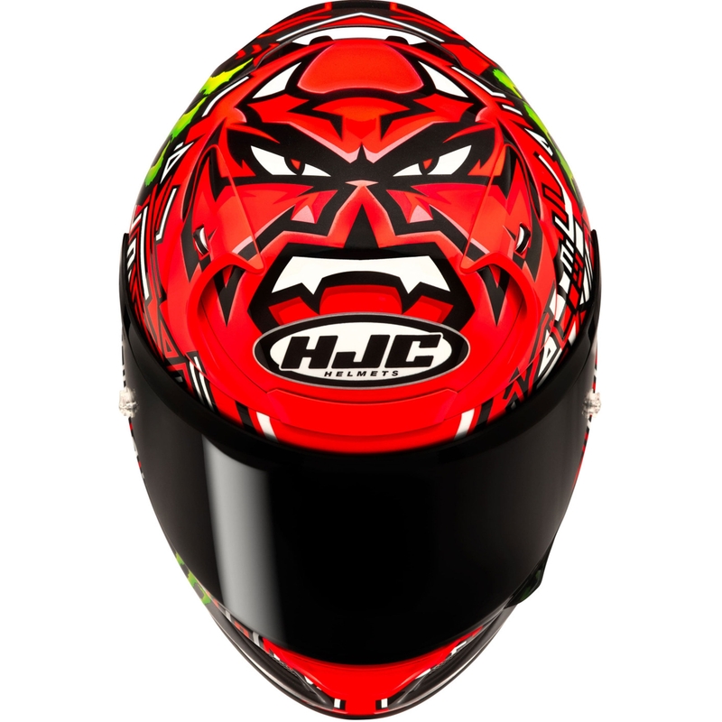 Kask motocyklowy integralny HJC RPHA 12 Quartararo Replica II MC1 czerwono-czarny