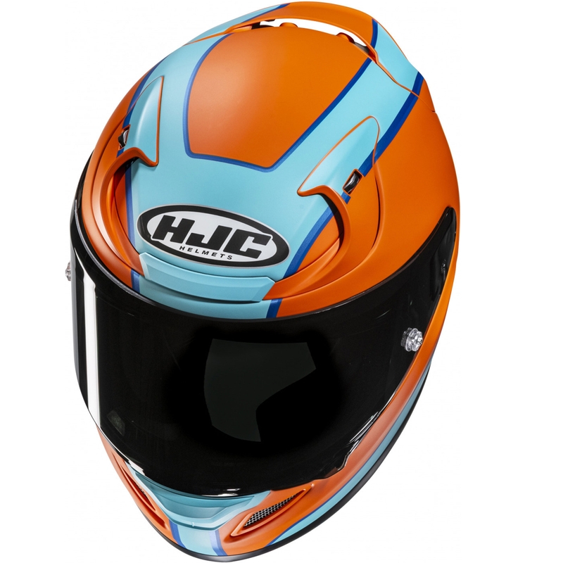 Kask motocyklowy integralny HJC RPHA 12 Respon MC27SF pomarańczowo-niebieski