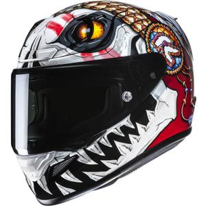 Kask motocyklowy integralny HJC RPHA 12 Skully MC1 biało-czerwony