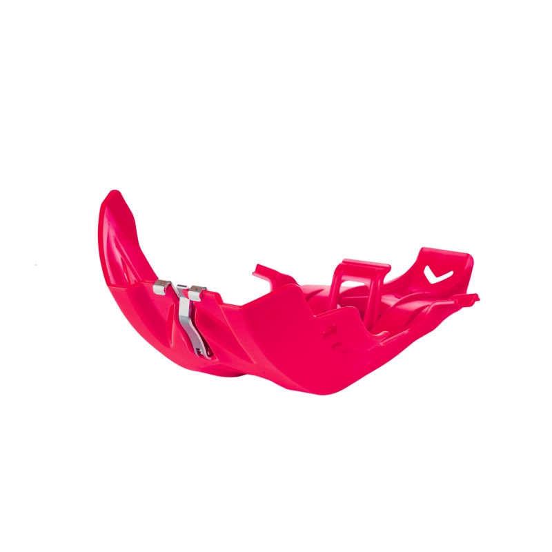 Skid Plate POLISPORT with link protector Red
