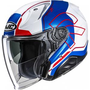 Kask motocyklowy otwarty RPHA 31 Dereen MC21 biało-niebiesko-czerwony