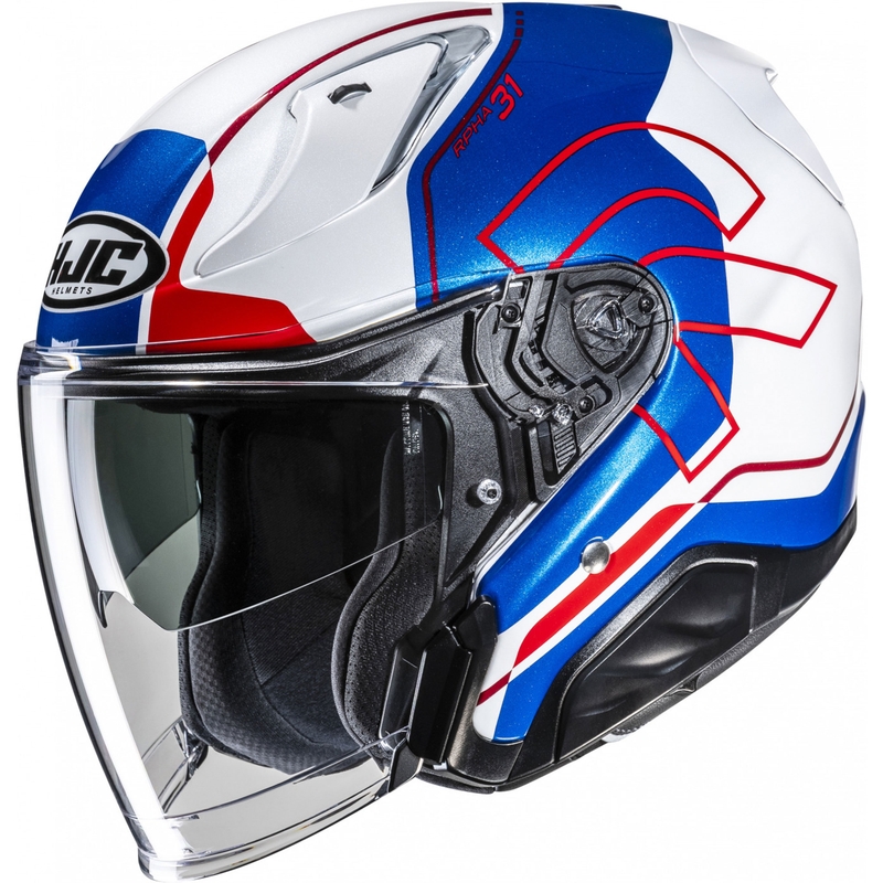 Kask motocyklowy otwarty RPHA 31 Dereen MC21 biało-niebiesko-czerwony