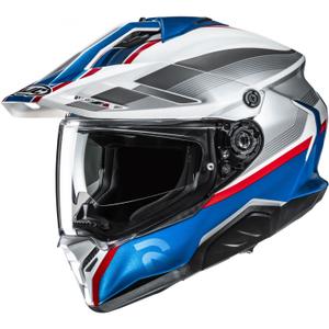 Kask motocyklowy enduro HJC RPHA 60 Arbre MC21 biało-srebrno-niebiesko-czerwony