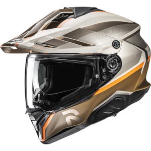 Kask motocyklowy enduro HJC RPHA 60 Arbre MC7SF brązowo-beżowo-pomarańczowy