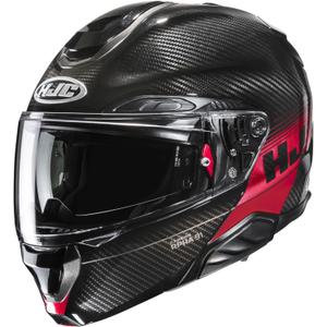 Kask motocyklowy typu flip-up HJC RPHA 91 CARBON Elig MC1 czarno-czerwony