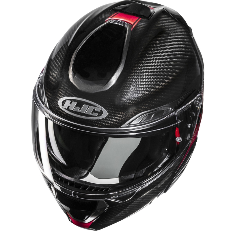 Kask motocyklowy typu flip-up HJC RPHA 91 CARBON Elig MC1 czarno-czerwony