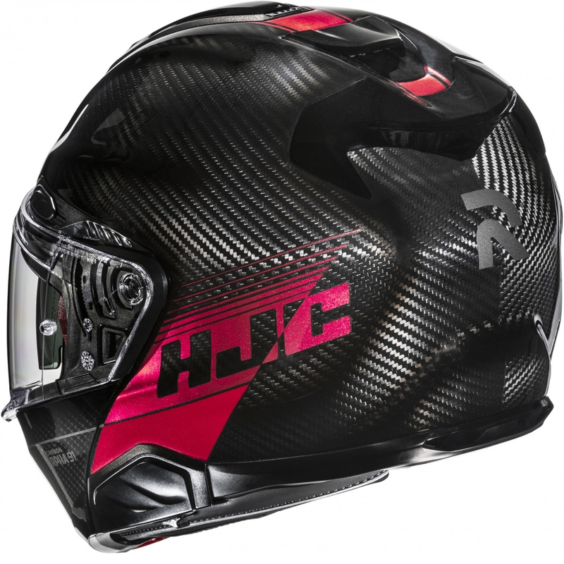 Kask motocyklowy typu flip-up HJC RPHA 91 CARBON Elig MC1 czarno-czerwony