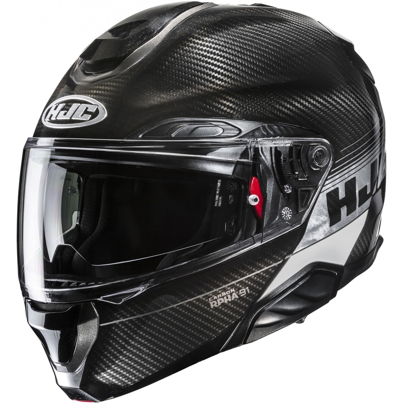 Kask motocyklowy typu flip-up HJC RPHA 91 CARBON Elig MC5 czarno-szary