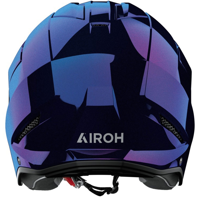 Kask motocyklowy trialowy Airoh Kombakt Shimmer błyszczący fioletowo-niebieski