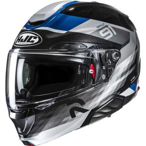 Kask motocyklowy typu flip-up HJC RPHA 91 Madal MC2 czarno-szaro-niebieski