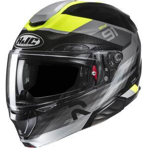 Kask motocyklowy typu flip-up HJC RPHA 91 Madal MC3H czarno-szaro-fluo-żółty