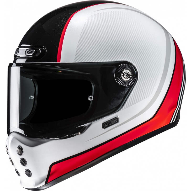 Kask motocyklowy integralny HJC V10 Hodu MC1 biało-czarno-czerwony