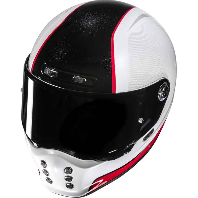 Kask motocyklowy integralny HJC V10 Hodu MC1 biało-czarno-czerwony