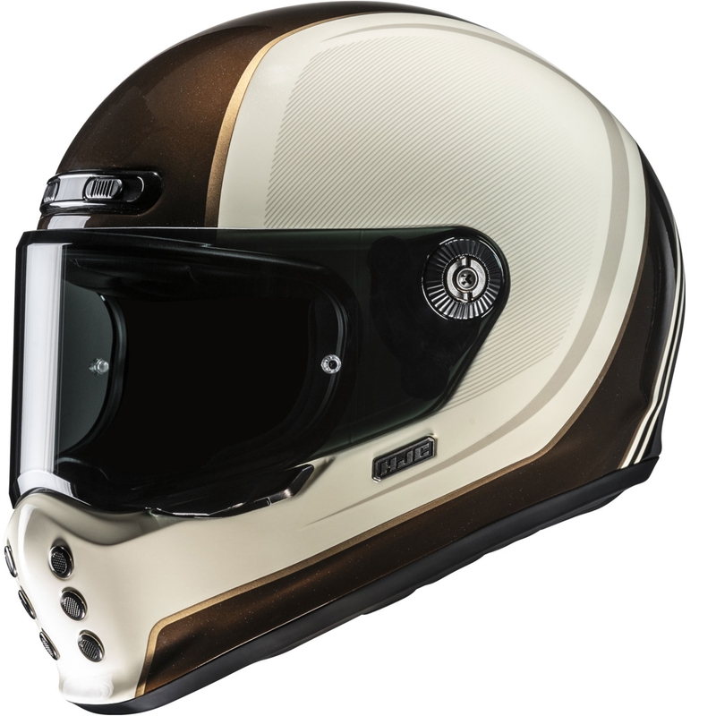 Kask motocyklowy integralny HJC V10 Hodu MC9 beżowo-brązowy